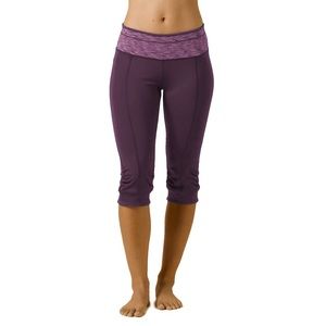 Prana Alyson Knicker Pants Cropped Ruched Legging